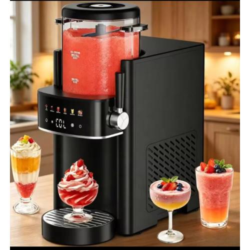 Smart Slushie Machine& Ice Cream Maker, Frozen Drink Machine With Touch Screen Black