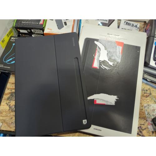 Samsung Galaxy Tab S8 and Tab S7 Book Cover Keyboard Slim, Tablet Screen Protector, Lightweight, Mobile Workstation, US Version, Mystic Black