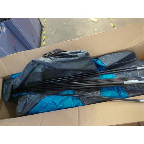 Tent Poles Replacement 8MM 12.8Ft Length Adjustable Fiberglass Tarp Poles 18 Sections Supporting Awning Rods for Camping Backpacking