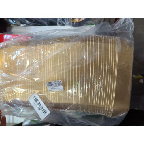 50PCS Gold Disposable Paper Food Boats - Heavy-Duty Trays for Serving Nachos, Hot Dogs, Snacks, BBQ, Parties & Festivals