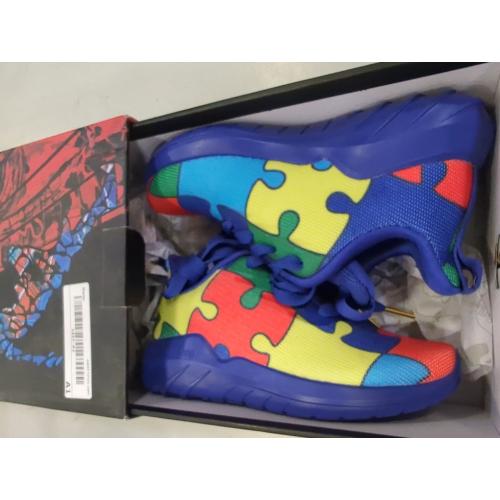 Blue EUR Size32 Soulsfeng Kids Tennis Shoes Lightweight Breathable Boys Running Shoe Fashion Walking Sneakers for Girls (Little Kid/Big Kid)
