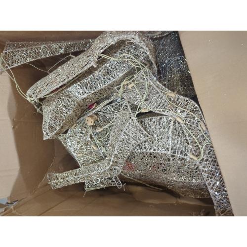 Alpine Corporation 24H Outdoor Rattan Grazing Reindeer Lawn Decoration with White Lights , Christmas Decoration