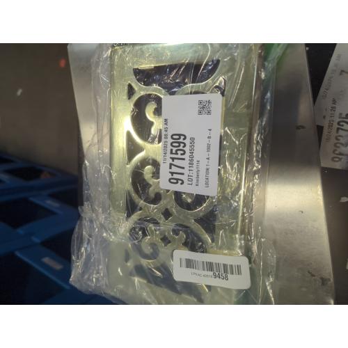 Decor Grates SPH410 Floor Register, 4x10, Polished Brass Finish