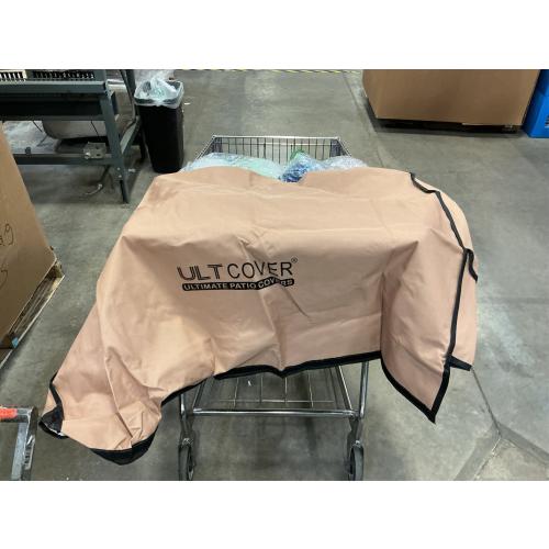 Outdoor Coffee Table Cover,600D Waterproof Patio Rectangular Side Table Covers,48 W x 28 D x 16 H,Outdoor Table Covers Waterproof Rectangle(Brown)