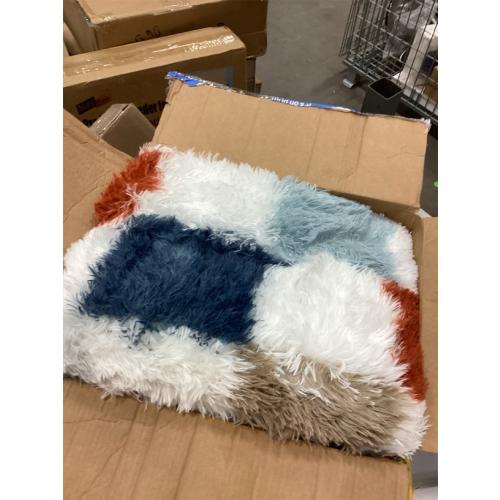 Checkered Rug 3x5 for Living Room, Modern Rainbow Shag Rug Super Soft Washable Indoor Fuzzy Carpet Non-Slip Fluffy Rugs for Bedroom Home Aesthetic Decor