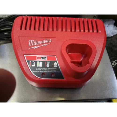 Milwaukee Genuine OEM 48-59-2401 M12 Lithium Ion 12 Volt Battery Charger w/LED Indicating, Red