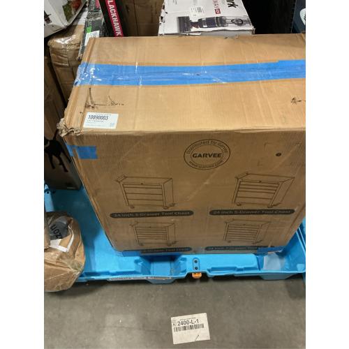 GarveeHome 5-Drawer Tool Chest, Rolling Tool Box with Wheels and Lock System, Portable Storage Rolling Tool Chest for Warehouse, Workshop & Repair Shop, Black