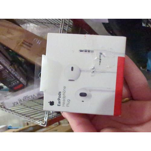 Apple EarPods Headphones with 3.5mm Plug, Wired Ear Buds with Built-in Remote to Control Music, Phone Calls, and Volume