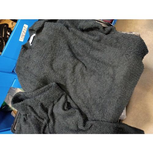 ANRABESS Women's Fuzzy  Pajama Sets 2 Piece Outfits Long Sleeve Top Wide Leg Pants Lounge Matching Set 2025 Fall Winter size XS