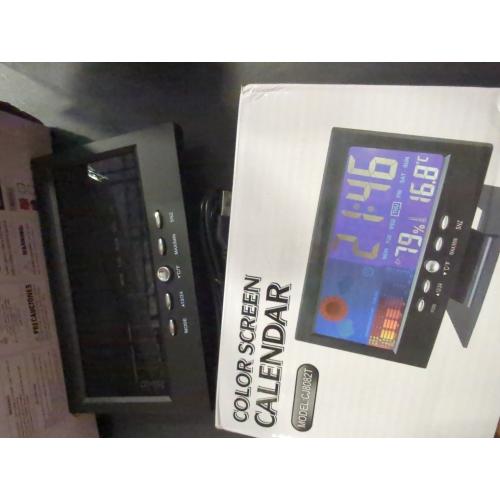 Temperature Humidity Clock with Alarm, Calendar, Weather Forecast for Home