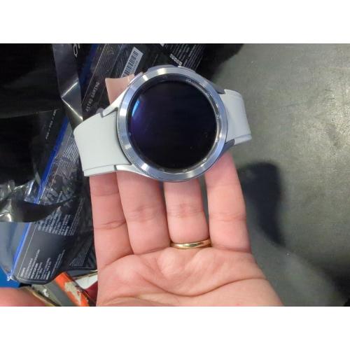 Samsung Electronics Galaxy Watch 4 Classic 46mm Smartwatch with ECG Monitor Tracker for Health Fitness Running Sleep Cycles GPS Fall Detection Bluetooth US Version, Silver (Renewed)