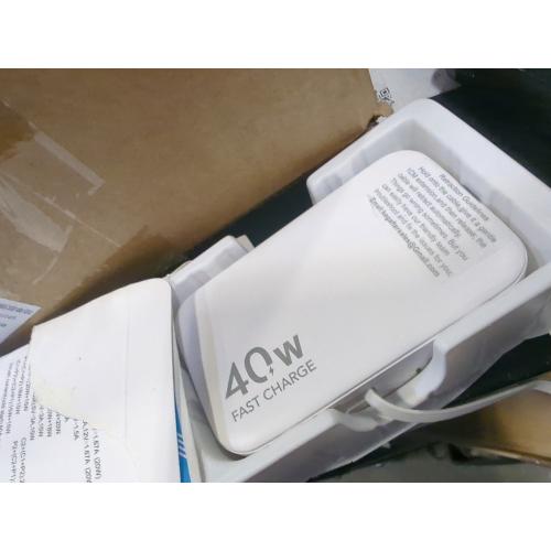 4-in-1 Retractable Gan Wall Charger Plug for iPhone 17 USB C,Travel Essentials Brick Multiport,3ft Lightening  Type C Cables,40W Fast Charging Foldable Block for iPhone 17 Pro/16/15/14/13,iPad,Galaxy