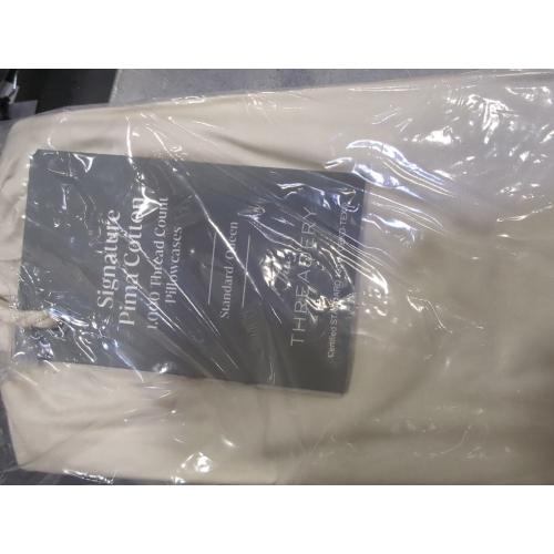 The Threadery Signature Pima Cotton 1000 Thread Count Pillowcases Standard/Queen Cream