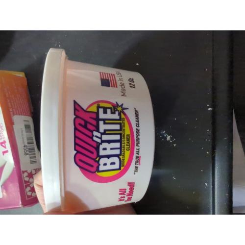 1 Pack Quick 'n Brite All Purpose Cleaning Paste – Miracle Cleaner for Tough Stains, Biodegradable, Non-Toxic, Pet-Safe, Multi-Surface Stain Remover, Made in USA, 12 Oz