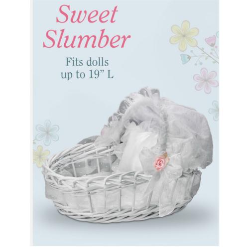 Sweet Slumber White Wicker Basket With Retractable Hood ‼️some parts are damaged (see pictures)‼️