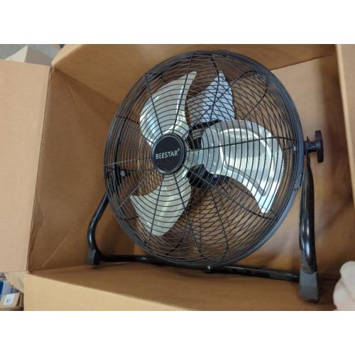 BEESTAR Battery Operated Fan, Rechargeable Floor Fan, Metal Blade Run Up to 30 Hours,15600 mAh Battery Powered Fan for Garage, Backyard, Camping, Travel,Black (Black)