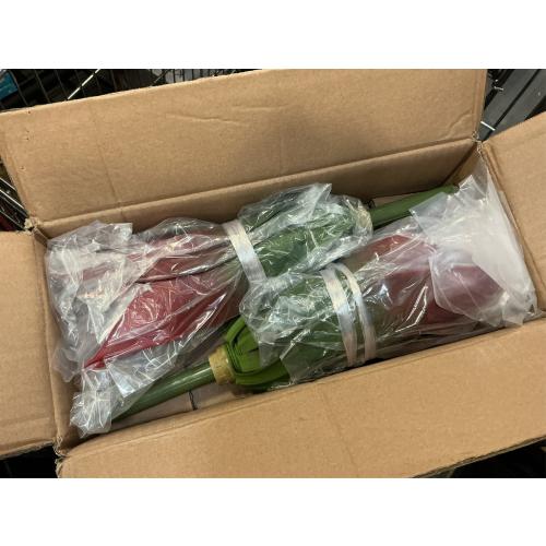 Velener Fake Agave Artificial Plant, Red Fake Plant for Room Decor, Unpotted Faux Agave Stems Plant for Fall Outdoor/Indoor Decor, 14 inches, Set of 2