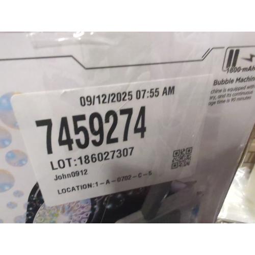 2025 Upgraded Bubble Machine with Remote Control, Automatic Rotation & RGB Lights, 1800mAh Rechargeable Battery, Type-C Charge, Bubble Maker for Kids, Weddings, Birthday Parties, Outdoor Activities