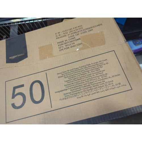 Basics Dog and Puppy Pee, Potty Training Pads, X-Large (28 x 34) - Pack of 50