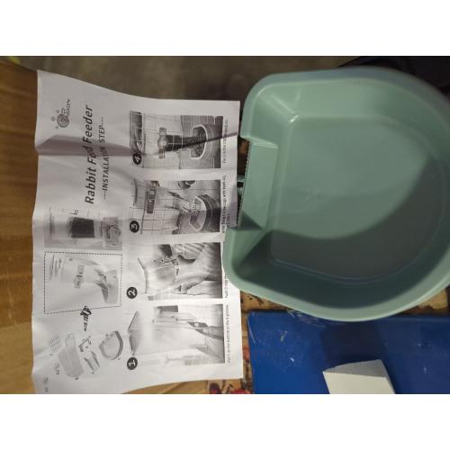 kathson Rabbit Food Water Dispenser Pet Cage Automatic Feeder 2L Food Dispenser 17oz Waterer Small Animal Hanging Bottle Bowl Set for Rabbit Cat Small Dog Ferret Puppy
