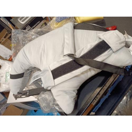 HARBOREST Shoulder Surgery Pillow with Straps & Pocket - Shoulder Pillow for Shoulder Pain, Rotator Cuff Pillow for Sitting, Relief Pillow (Light Grey)