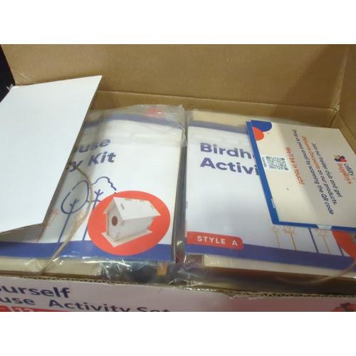 12 DIY Bird House Kits For Children to Build - Wood Birdhouse for Kids to Paint - Unfinished Bird Houses for Kids - Wood Craft Project Kits - Wooden Arts & Craft for Girls & Boys - Classroom Activity