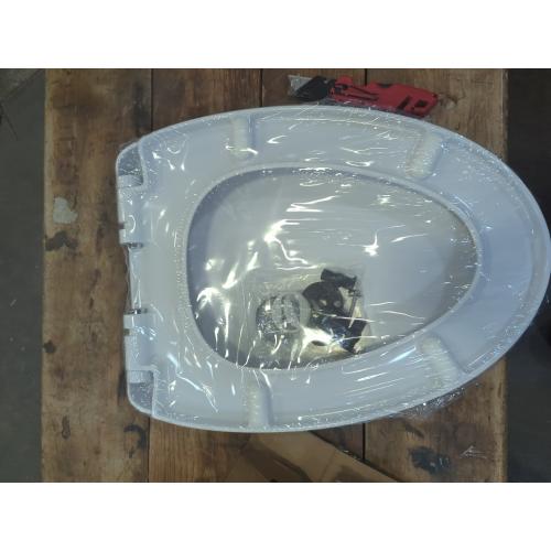 MUU Toilet seat, Slow Close, White heavy duty Toilet Seat with Non-slip Seat Bumpers Easy to Install & Clean PP Material Replacement Toilet Seat Fits All Toilet Brands Elongated Toilets(MU220-PP)