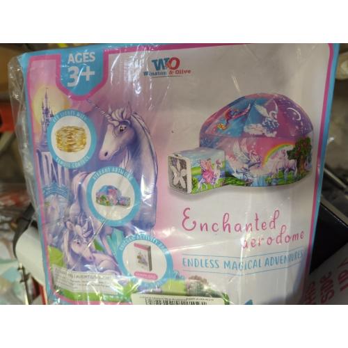 W&O Enchanted Aerodome with LED Lights - Inflatable Princess Castle for Kids Aged 3-12, Inflates in Seconds Creating an Immersive Fairytale Experience (Fan Not Included)