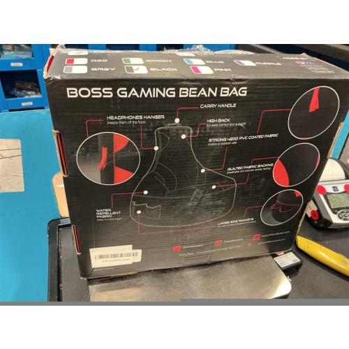 Throne Boss Gaming Bean Bag Chair for Adults with High Back – Large Floor Gaming Chair, Easy to Clean Oxford 420D Fabric, Large Side Pockets, Headphone Hanger – COVER ONLY Add 350 Liters Beans (Black)