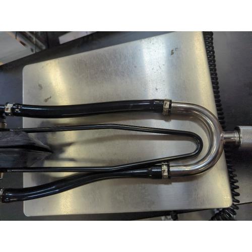 Steel Dual Feed Muff Style Heavy Duty Steel Boat Motor Flusher | Use for Antifreeze Winterization or Common Water Flush | 5/8 Inch Standard Garden Hose Connection