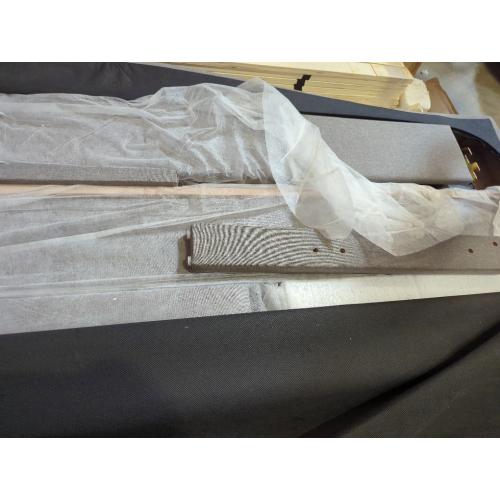 Upholstered CaliKings Bed Frame Stone
