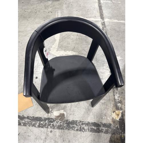 Terra Solid Wood Curved Back Dining Chair Black - Threshold ? designed with Studio McGee: No Assembly, Spot Clean, Arm Chair - with scratches, see the pictures