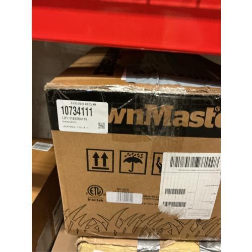 LawnMaster BV1210 Electric Blower Vacuum Mulcher 12 Amp 2-Speed Adjustment with Metal Impeller 240 MPH 380 CFM 16:1 Mulch Ratio with Collection Bag