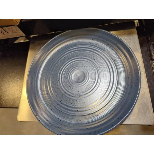 TarHong Planta Artisan Solid Dinner Plate, 10.5, Planta (Majority Plant Based with Melamine Binder), Shatterproof, Indoor/Outdoor Entertaining, Set of 6, Blue Matte
