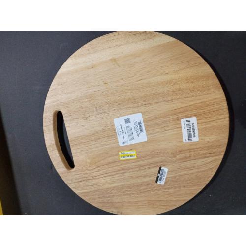 15.98x15.98 Rubberwood Round Serving Platter Brown - Threshold™: Meat & Cheese Platter, Hand Wash, 1 Piece
