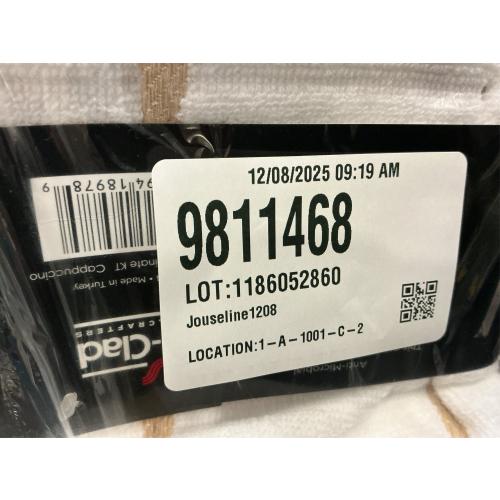 3 Packs All-Clad Checked Kitchen Towel: Highly Absorbent, Super Soft Long Lasting - 100% Cotton, 17x30 Tea Towel for Cleaning & Drying Dishes, Pans, Glassware, or Countertops, (1-Pack), Cappuccino