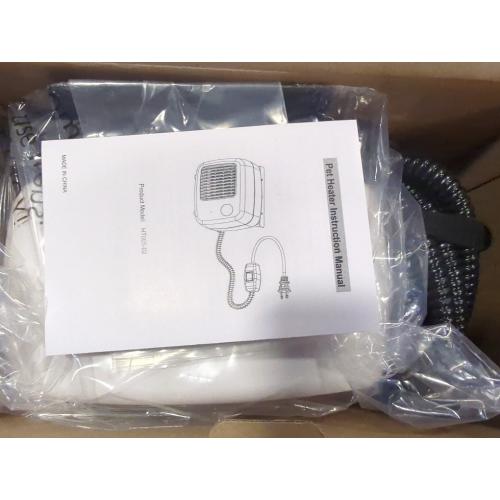 White Dreyoo Dog House Heater with Thermostat, Pet House Heater with 6FT Anti Chew Cord and Safe Overheat Protection, 2 Heating Mode (200/400W) Pet House Furnace for Dogs Chicken Coops Rabbits(White,1 Pcs)