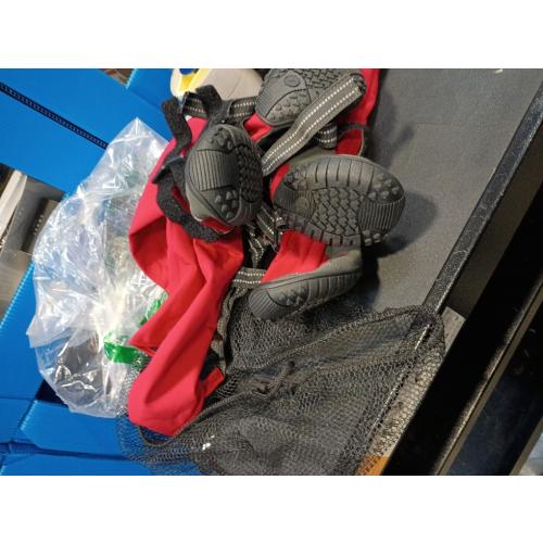 Idepet Dog Suspender Boots, Tall Dog Boots Anti-Slip & Fall Waterproof Shoes Leggings, Adjustable Suspender Boots for Winter Snow Rain Hiking Paws Protector (Red, 7)