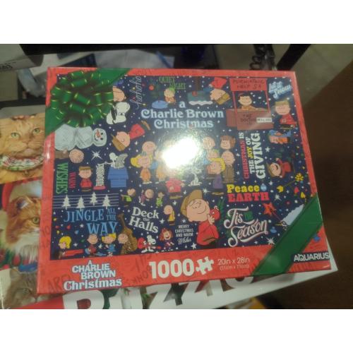 AQUARIUS Peanuts Charlie Brown Wrapping Paper 1000pc Puzzle (1000 Piece Jigsaw Puzzle) - Glare Free - Precision Fit - Officially Licensed Peanuts Merchandise & Collectibles -22x28 Inches