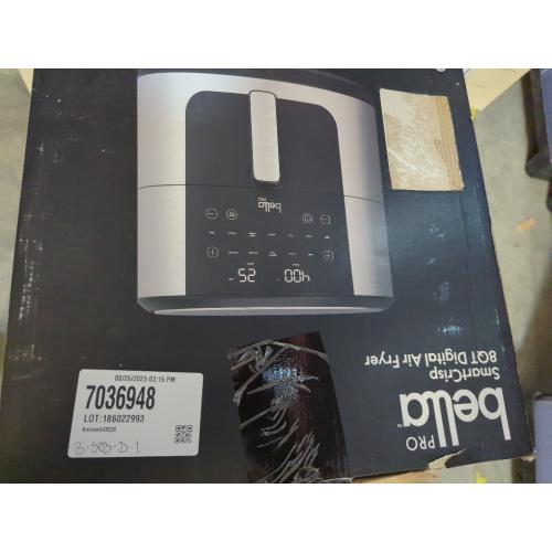 Silver and Black SmartCrisp 8QT Digital Air Fryer