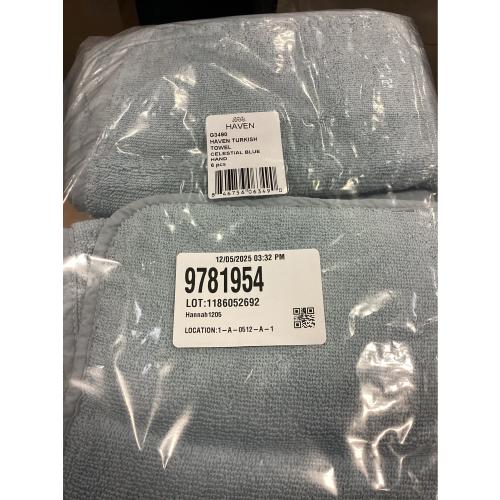 Haven Turkish Cotton Hand Towel in Celestial Blue 6 PACK