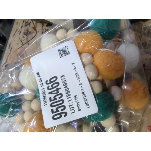 Ragon House  Garlands  - Green & Orange Pom-Pom Garland