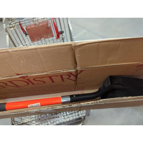 Heavy Duty Gardening Shovel, 56 Inch Round Blade with Fiberglass Handle (Orange)