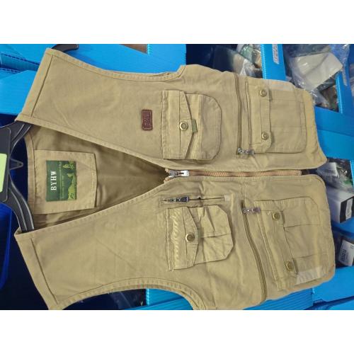 Men's Fishing Vest Utility Safari Travel Vest Plus Size Lightweight Quick Dry Multi Pockets Outdoor Cargo Vest Jacket