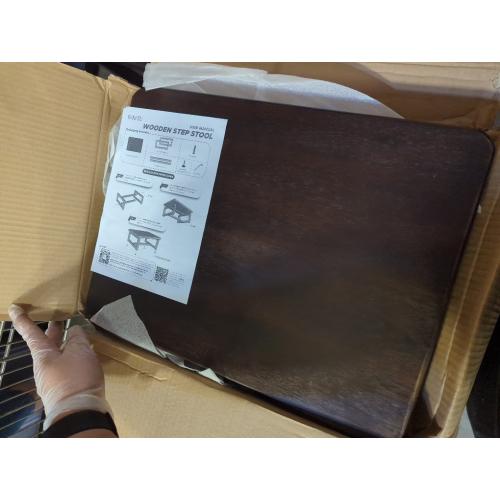 Wooden One Step Stool, Heavy Duty Step Stool for Adults & Kids, Supports up to 500lbs for Kitchen, Bathroom or Bedside Use (Acacia Wood)