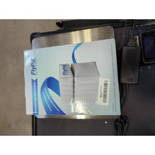 Inflatable Foot Rest Pillow for Travel, Patented 2 in 1 Design, Blow-Up Footrest Cushion for Home, Office. Airplane Travel Essential and Kids Airplane Bed