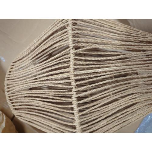 Chaudruc 1-Light Pendant Light with Hand-Woven Paper Rattan Natural Lampshade for Kitchen, Dining Room Hanging Fixture