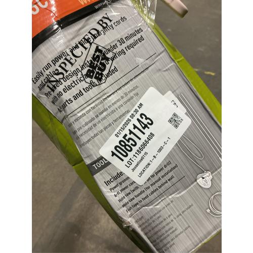 Legrand - Wiremold in-Wall Flat Screen TV Power and Cable Concealment Grommet Kit - White