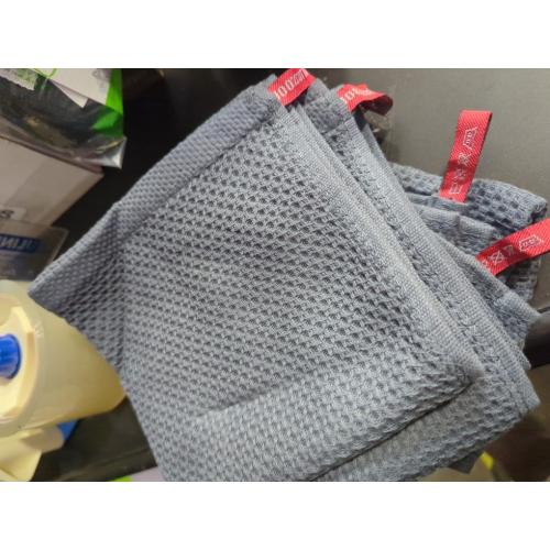 Homaxy 100% Cotton Waffle Weave Kitchen Dish Cloths, Ultra Soft Absorbent Quick Drying Dish Towels, 12 x 12 Inches, 6-Pack, Dark Grey