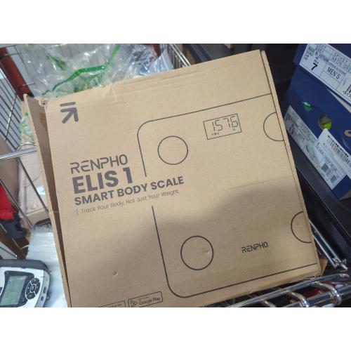 Color Black RENPHO Smart Scale for Body Weight, Digital Bathroom Scale BMI Weighing Bluetooth Body Fat Scale, Body Composition Monitor Health Analyzer with Smartphone App, 400 lbs - Elis 1